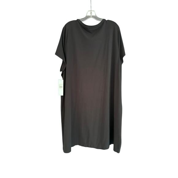 Calvin Klein NWT 3X Plus T Shirt Dress Embellished Black Stretchy Casual - Picture 8 of 8